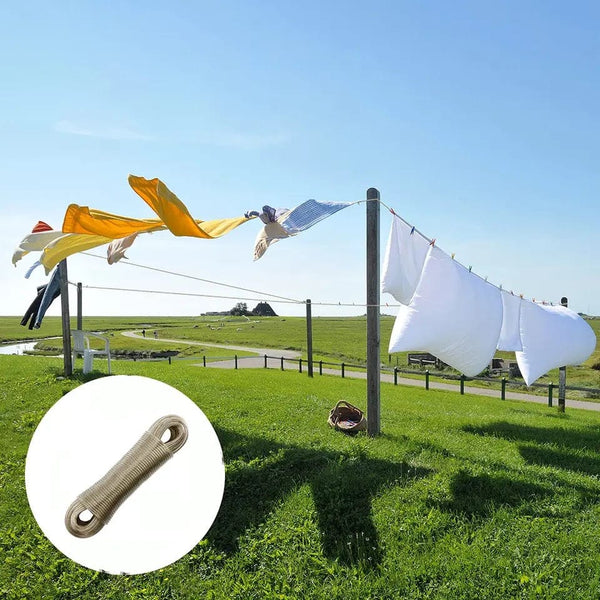 Metal Clothes Line, 20m Washing Line Rope, Steel Core Laundry Clothes Lines, Thick Strong Plastic PVC Cover Garden Indoor Outdoor Travel, Wall Mounted Laundry Drying String