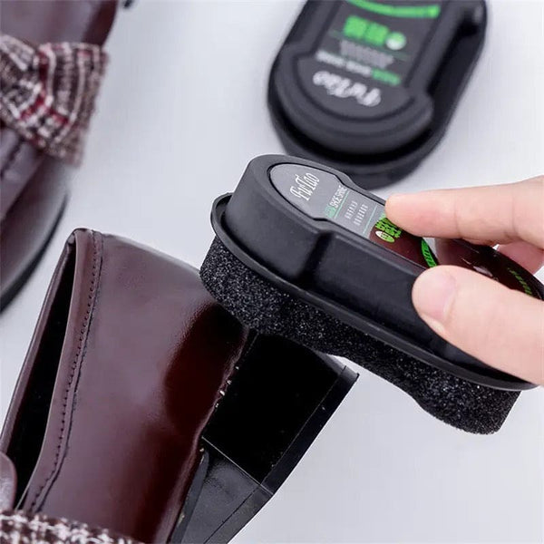Double Face Shoe Polish, Colorless Shoe Wax Brush, Shoes Cleaning Cleaner, Quick Polish Shoes Cleaning Brush, Liquid Cleaning Wax Leather Polishing Sponge, Boot & Shoe Shine Polish