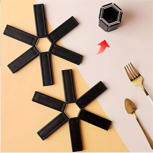 Folding Heat Insulation Pod Mat, Heat Resistant Trivet for Marble and Granite Counter, Coaster Washable Pad