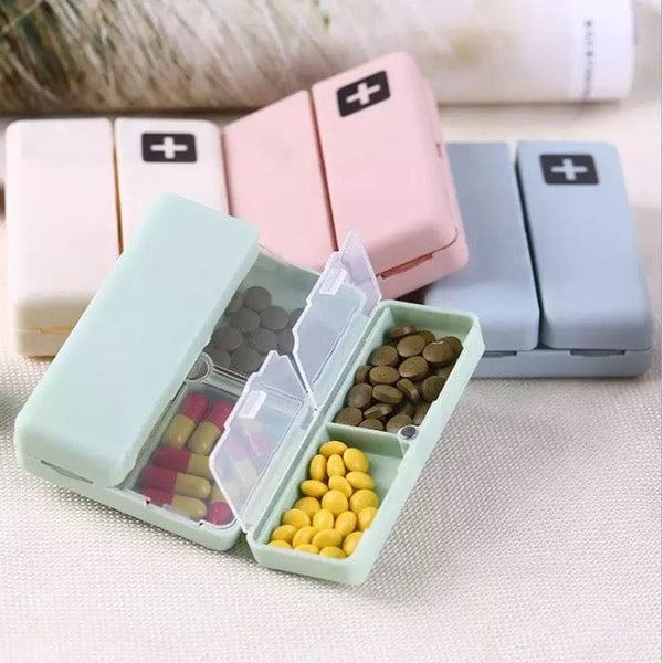 7 Days Foldable Travel Medicine Holder, Weekly Pill Case Box, Foldable Vitamin Medicine Holder, Tablet Storage Dispenser Container, Magnetic Pill Storage Box
