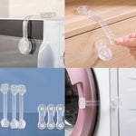 Strap Drawer Lock, Baby Cabinet Locks, Home Baby Anti-pinch Safety Protection Buckle, Children Security Protector, Multifunction Child Baby Safety Lock, Flexible Transparent Lock