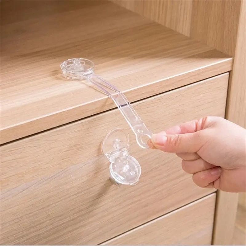 Strap Drawer Lock, Baby Cabinet Locks, Home Baby Anti-pinch Safety Protection Buckle, Children Security Protector, Multifunction Child Baby Safety Lock, Flexible Transparent Lock