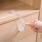 Strap Drawer Lock, Baby Cabinet Locks, Home Baby Anti-pinch Safety Protection Buckle, Children Security Protector, Multifunction Child Baby Safety Lock, Flexible Transparent Lock