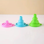 Flexible Silicone Foldable Kitchen Funnel, Liquid Oil Hopper Tool Kitchen Funnels for Bottle Liquid Transfer