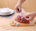 Set Of 3 Lock Shaped Silicon Cable Tie, Multipurpose Silicone Cable Lock, Reusable Food Grade Sealing Lock, Seal Storage Clip