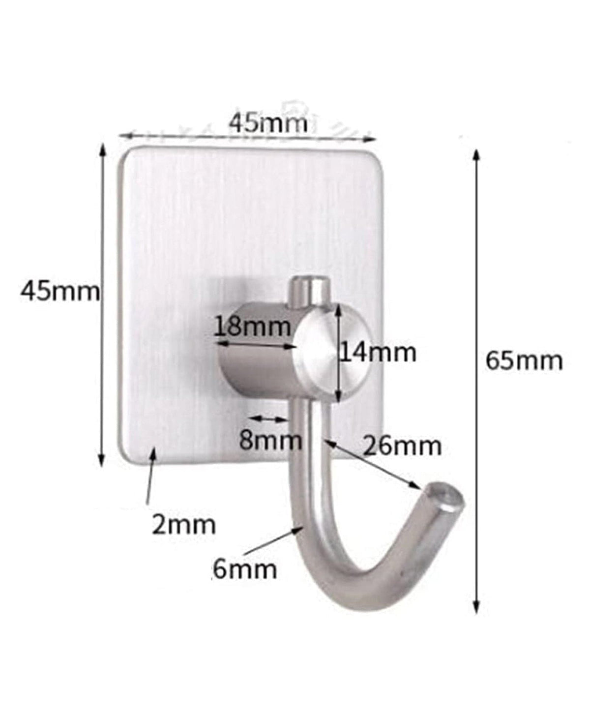 Stainless Steel Square Hook, Home Kitchen Wall Door Hanger