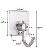 Stainless Steel Square Hook, Home Kitchen Wall Door Hanger
