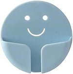 Round Smiley Plug Holder, Lovely Smiley Hook, Nail-free Hook Hanger, New Wall Storage Plug Hook, Creative Multifunction Plug Hook, Strong Traceless Hook, Power Cord Holder Storage Hook