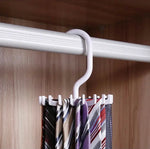 Tie Hanger, Twirl Tie Rack Holder, 20 Claw Rotating Scarf Hangers, Belt Scarves Hooks Hanger, Clothing Accessory Hanging Hook, Adjustable Tie Racks for Closet Organizer, Plastic Portable Tie Rack For Closets