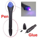 Quick Fix Liquid Glue Pen, UV Light Repair Tool, Plastic Liquid Welding Compound, Hand Held Glue Pen with LED Light,  Portable Fiberglass Leather Applicator