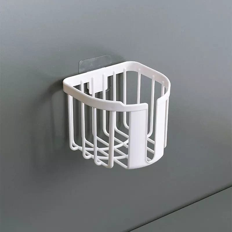 Toilet Paper Shelf, Punch-Free Toilet Paper Shelf, Bathroom Kitchen Tissue Box, Wall-Mounted Sticky Paper Storage Box, Toilet Roll Holder