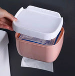 Wall Mounted Toilet Roll Holder With Shelf Storage Rack, Toilet Tissue Box, Punch-free Toilet Paper Holder Box, Waterproof Storage Toilet Paper Storage Rack