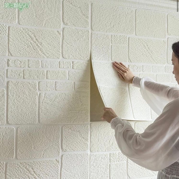 3D Brick Pattern Wallpapers For TV Background, Living Room Bedroom Wall Decor Wallpapers, Self Adhesive Waterproof PE Foam Wall Stickers, Peel and Stick 3D Art Wall Panels for Living Room