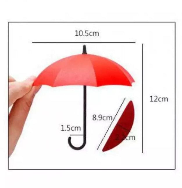 Set of 3 Creative Umbrella Self Wall Hook, Key Hair Pin Holder, Mini Umbrella Sticky Hooks, Home Decorative Hanging Hooks, Home Storage Organizer, Kitchen Bathroom Home Use Hook