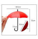 Set of 3 Creative Umbrella Self Wall Hook, Key Hair Pin Holder, Mini Umbrella Sticky Hooks, Home Decorative Hanging Hooks, Home Storage Organizer, Kitchen Bathroom Home Use Hook
