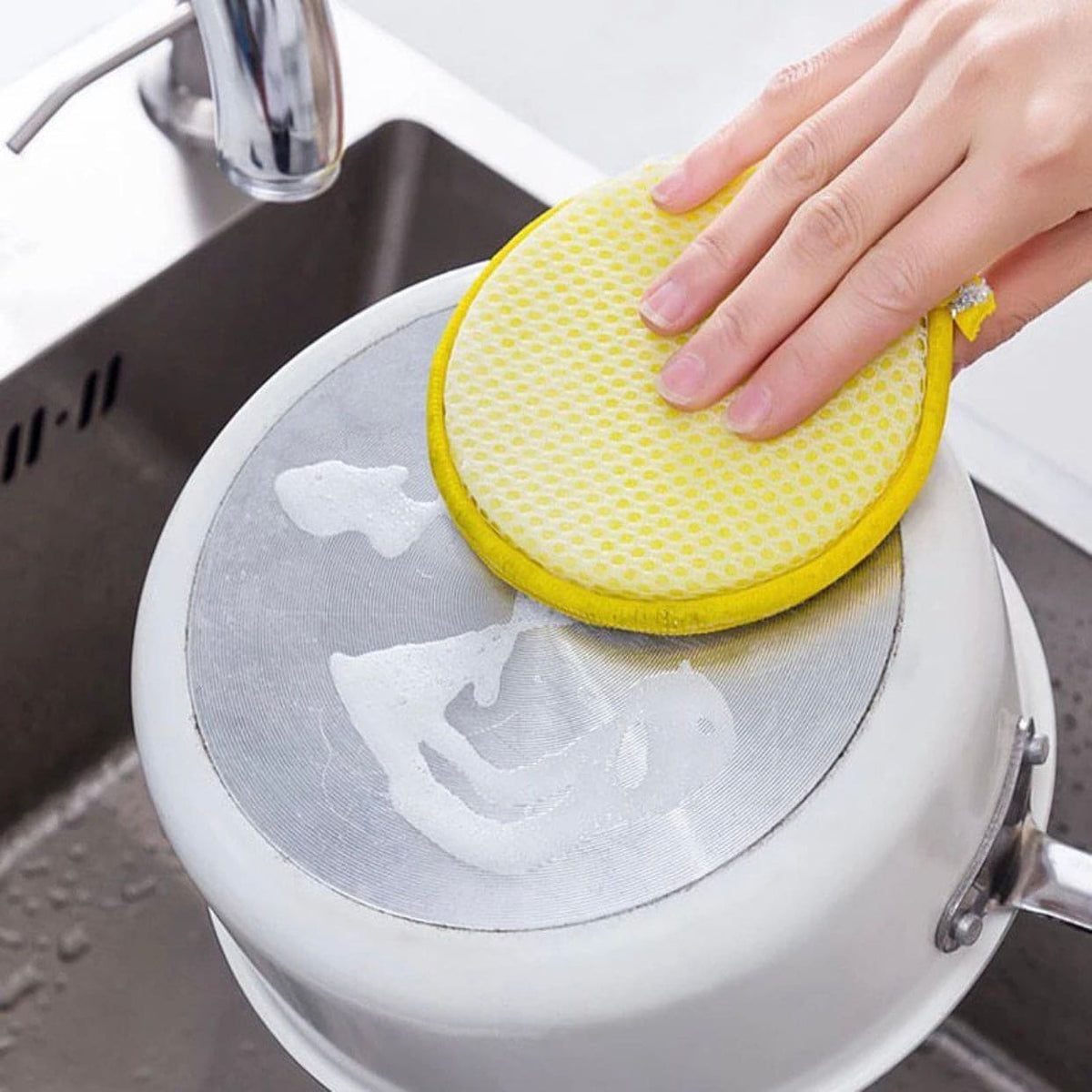 Double Sided Dishwashing Sponge, Pan Pot Dish Wash Sponge, Tableware Dish Washing Brush