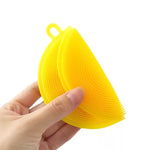 Set of 4 Multipurpose Silicone Dish Sponge, Kitchen Cleaning Scrubber, Silicone Dish Scrubber