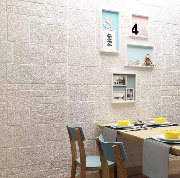 3D Brick Pattern Wallpapers For TV Background, Living Room Bedroom Wall Decor Wallpapers, Self Adhesive Waterproof PE Foam Wall Stickers, Peel and Stick 3D Art Wall Panels for Living Room