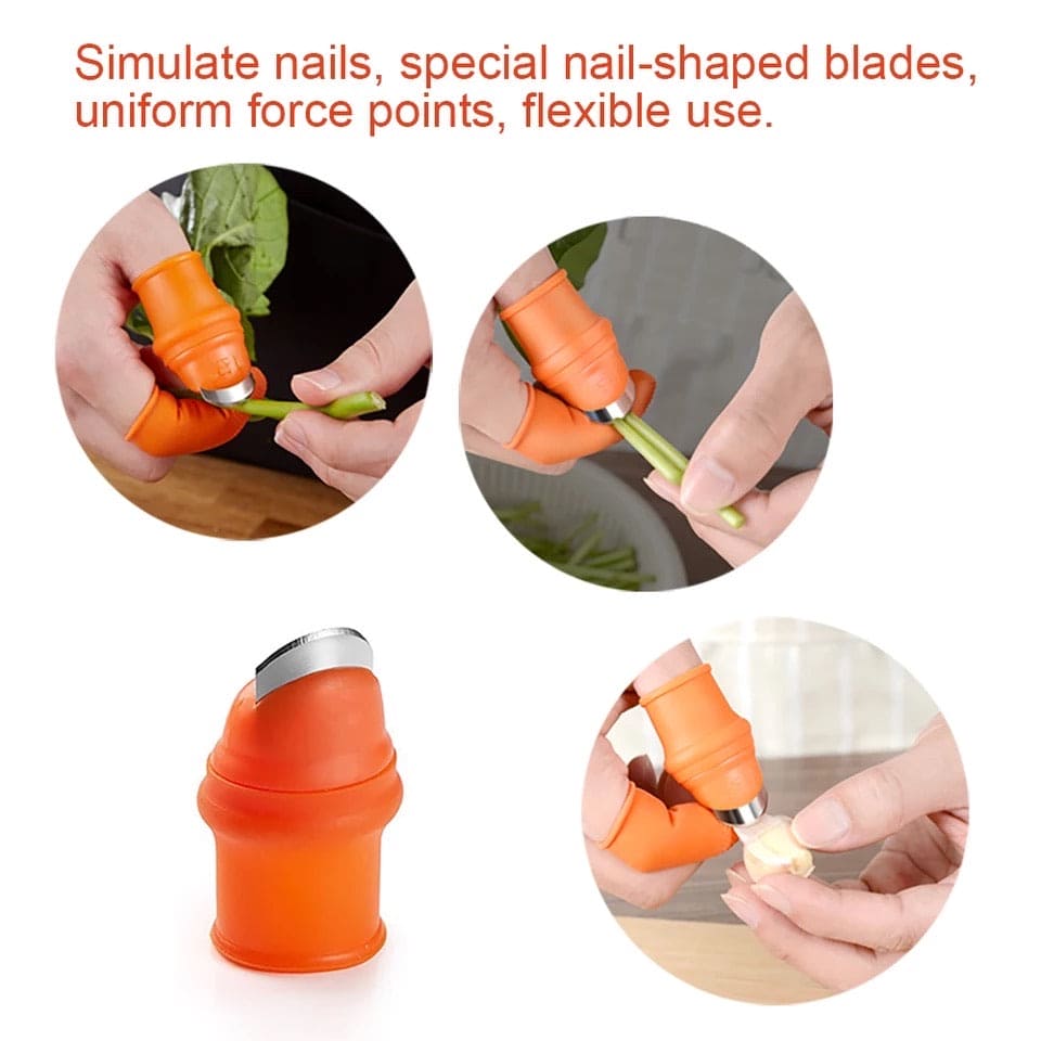 Silicone Thumb Knife, Finger Cover, Finger Fruit Picker Knife, Thumb Knife Set