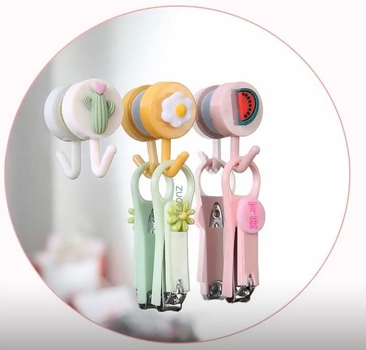 Set Of 10 Cute Cartoon Wall Hook, Cute Wall Hooks Key Holder, Cartoon Fruits Shape Hook For Kids Room Home Decor, Coat Towel Hanging Plastic Mask Holder, Kitchen Bathroom Organizer Wall Decor, Home Accessories