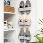 Space Slipper Organizer, Hidden Slipper Storage Rack, Wall Mounted Slipper Shelf, Kitchen Bathroom Slipper Rack, Sticky Slipper Organizer, Shoe Holder Organizer